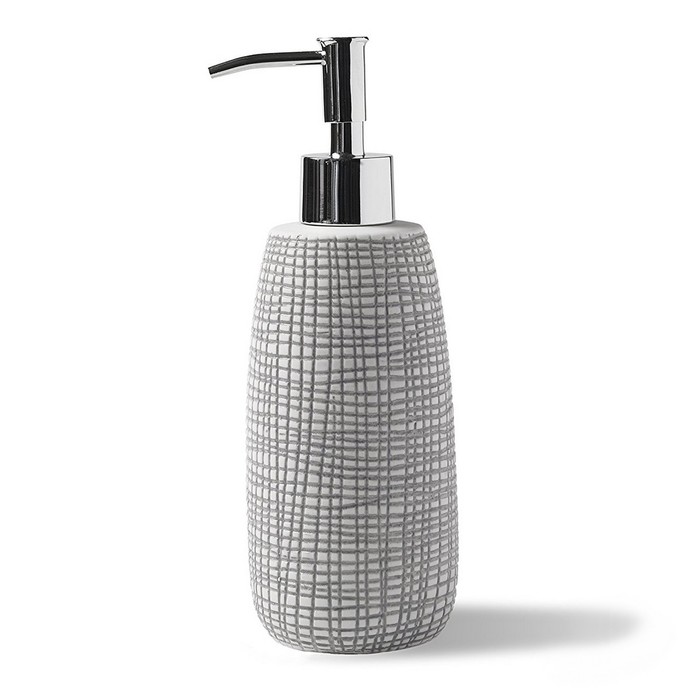 Дозатор для жидкого мыла Raffia , цвет белый/серый