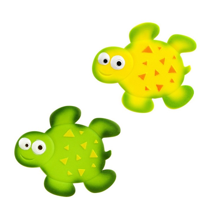 Набор мини-ковриков для ванной 6 шт "Черепашка" на присосах, цвет МИКС