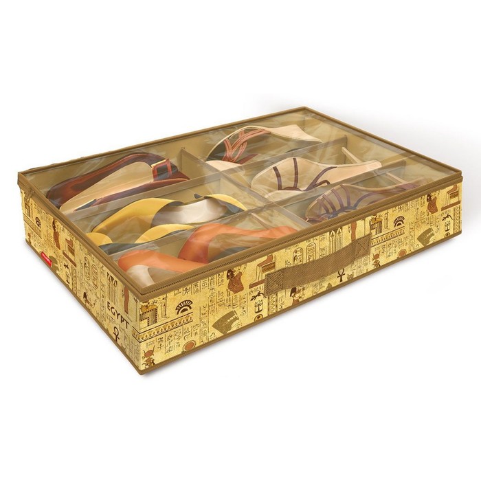 Кофр для хранения обуви 6 секций 60х40х12 см