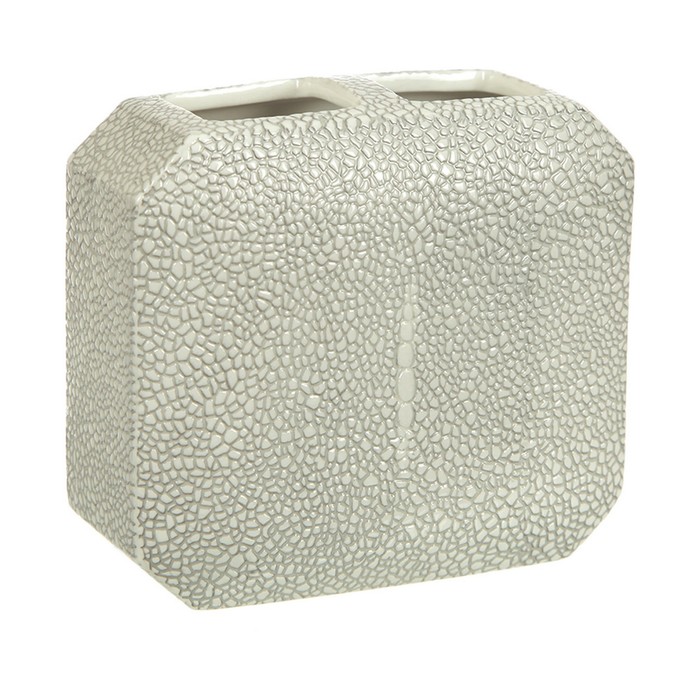 Стакан для зубных щёток Shagreen, цвет серый