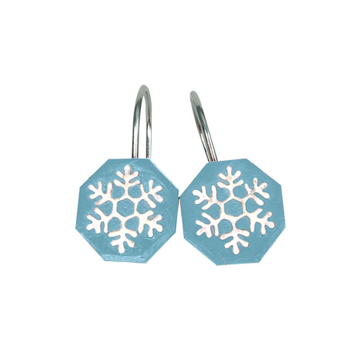 Набор из 12 крючков для шторки Blue Snowmen