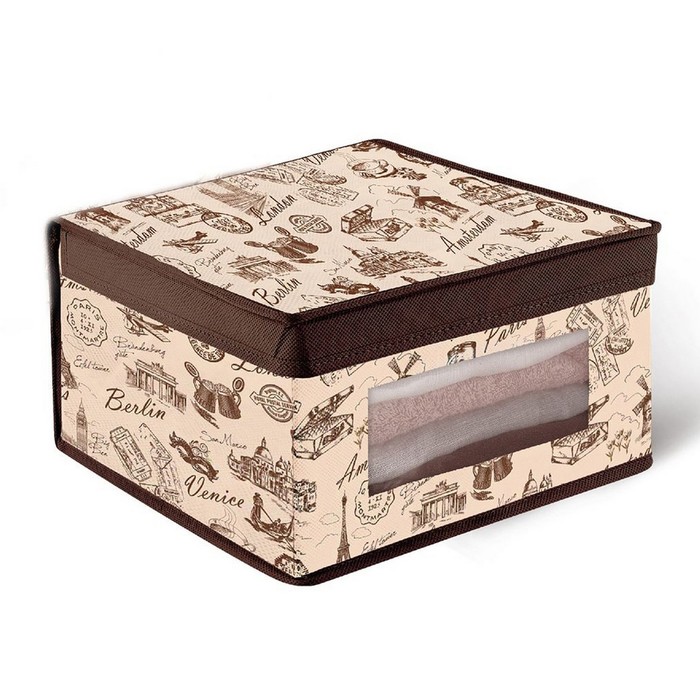 Кофр для хранения с окошком малый 30х30х16 см