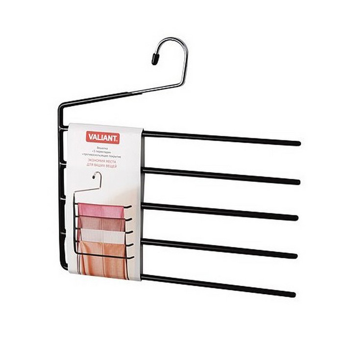 Вешалка для брюк и юбок пятиуровневая, антискользящее покрытие