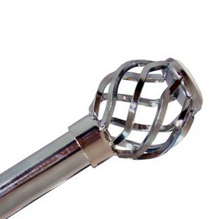 Карниз для ванной комнаты, цвет хром