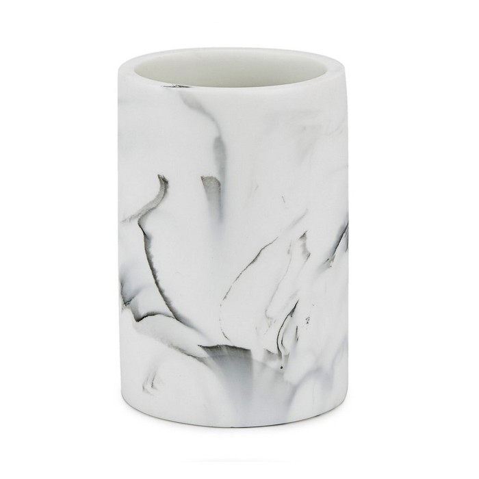 Стакан для зубной пасты Arabesco White/Black, цвет белый/черный