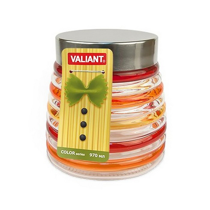 Банка с металлической крышкой, 970 мл