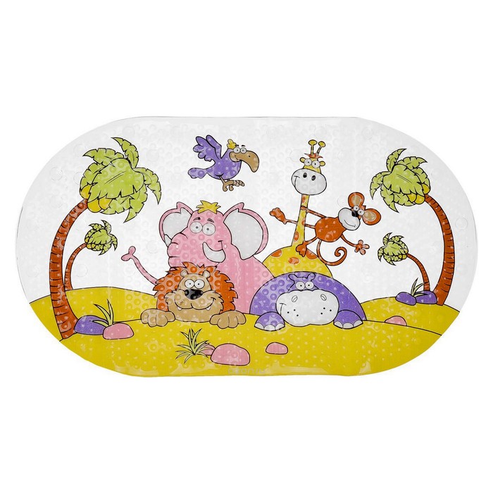 SPA-коврик для ванны 69х39 см "Животные африки"