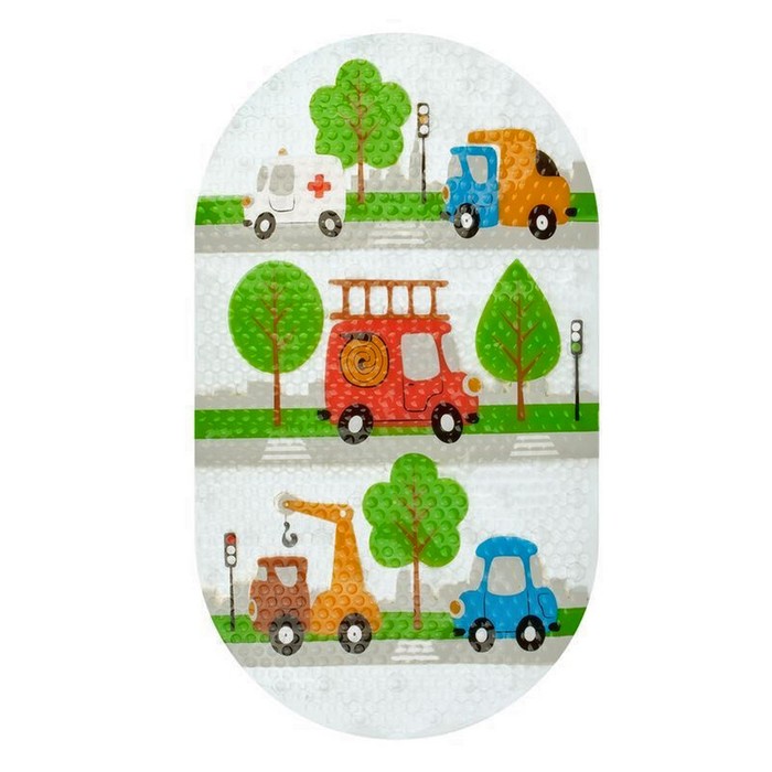 SPA-коврик для ванны 69х39 см "Машинки"