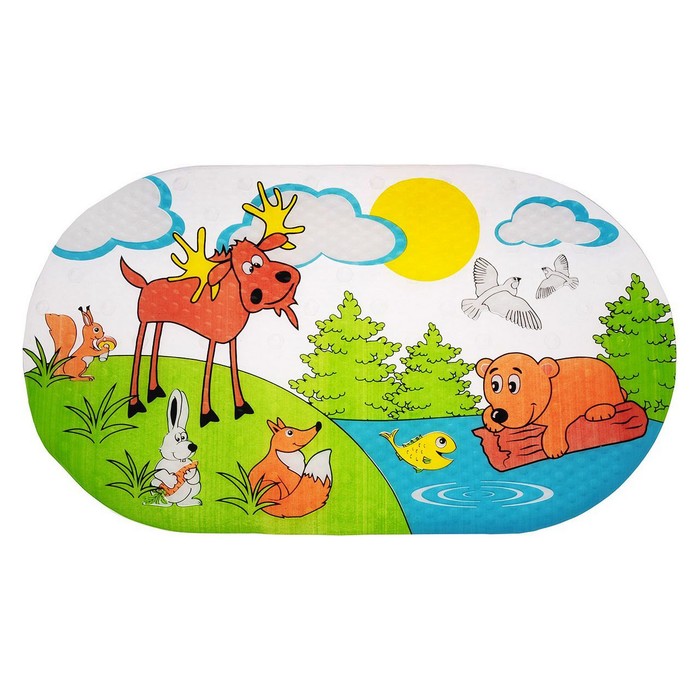 SPA-коврик для ванны 69х39 см "Лесные животные"