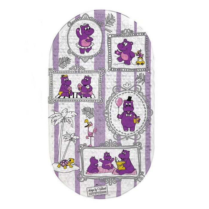 SPA-коврик для ванны 69х39 см "Бегемотики"