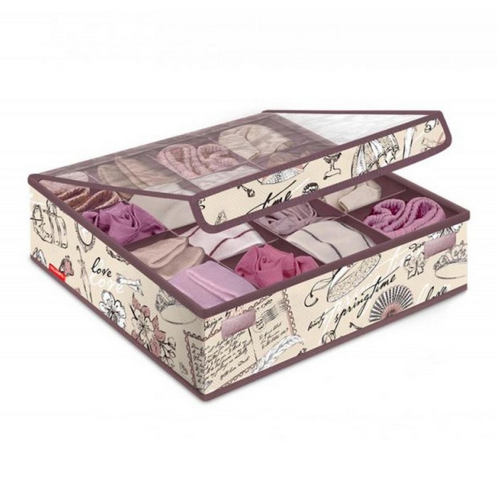 Органайзер для белья и носков 16 секций 32х32х12 см