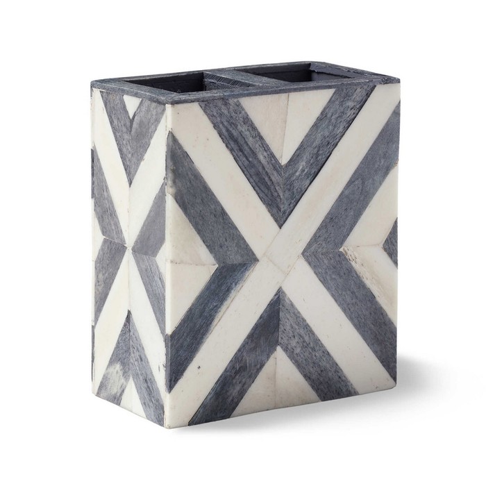 Стакан для зубных щёток Bristol, цвет белый/серый