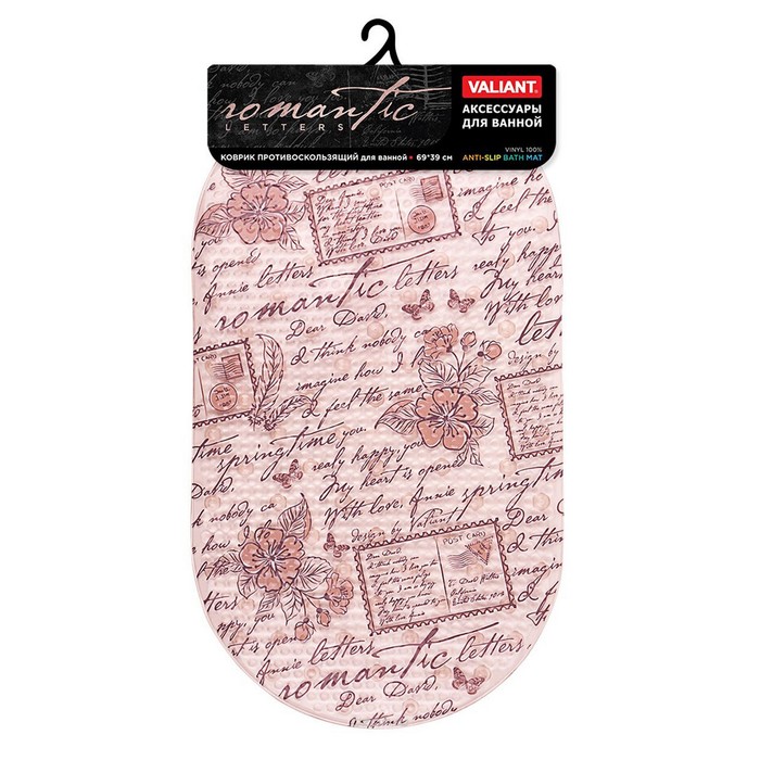 SPA-коврик для ванны противоскользящий 69х39 letters