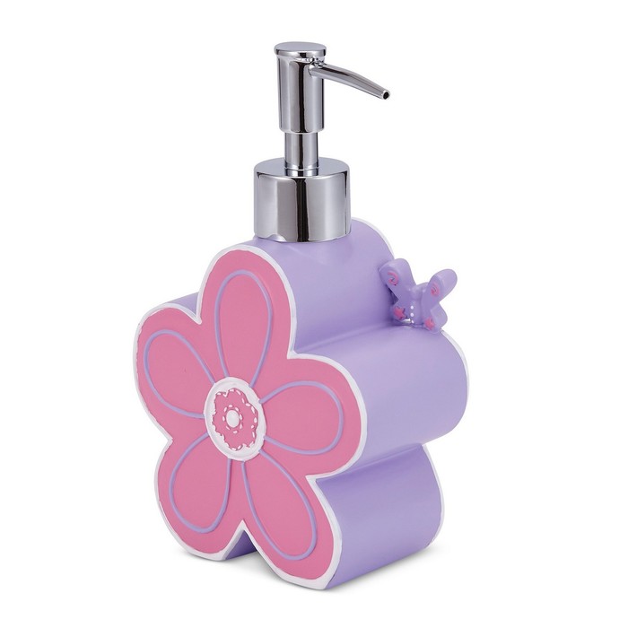 Дозатор для жидкого мыла Butterfly , цвет розовый/сиреневый