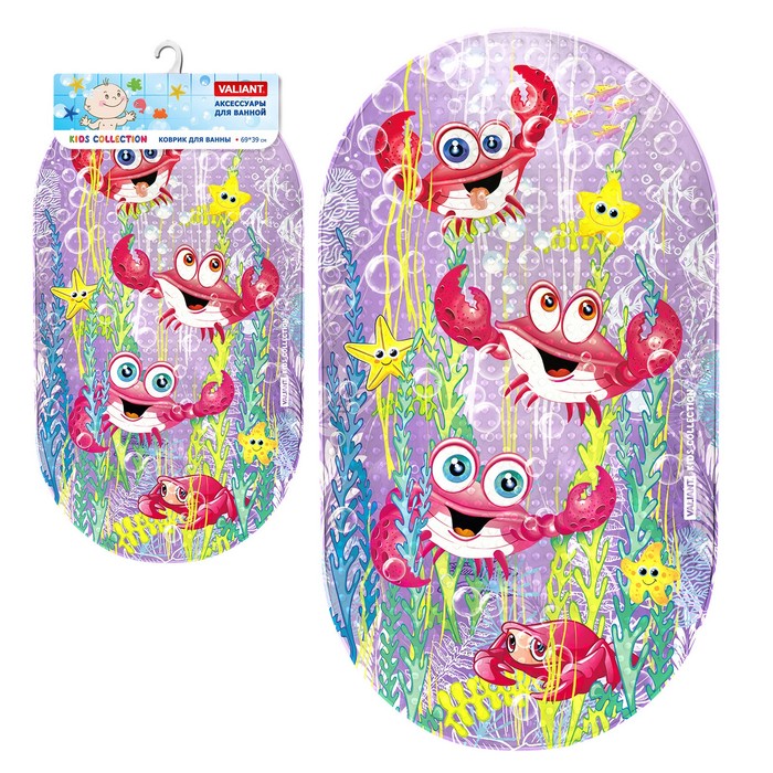 SPA-коврик для ванны 69х39 см "Озорные крабики"