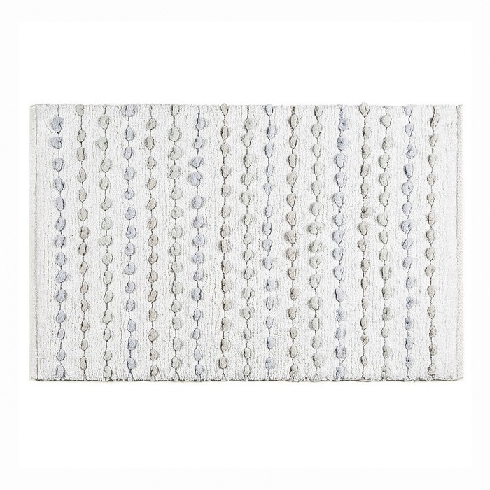 Коврик 51х81 Ticking Stripe Blue, цвет белый