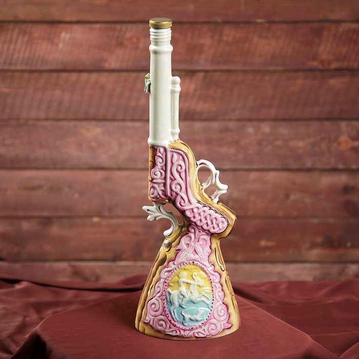 Штоф винный "Ружье" фарфор, ручная работа