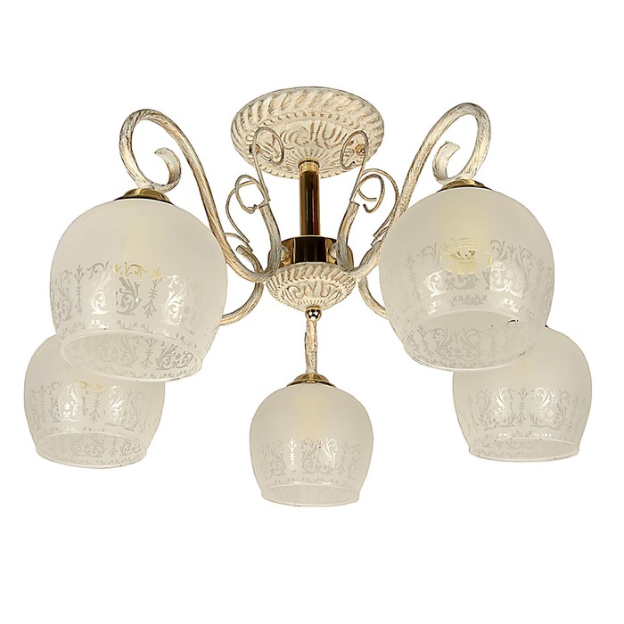 Люстра "Каскад" 5 ламп E27 60Вт  белый