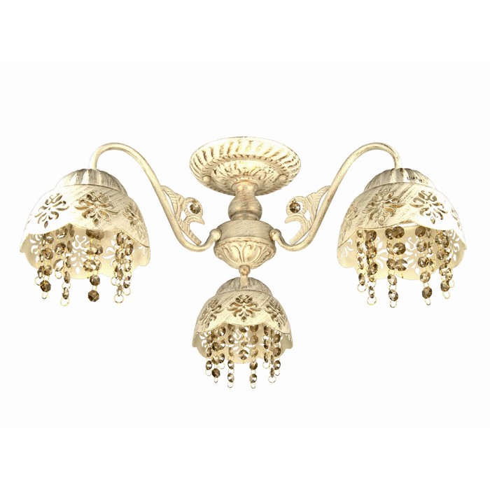 Люстра "Каскад" 3 лампы E14 60Вт  белый с золотом