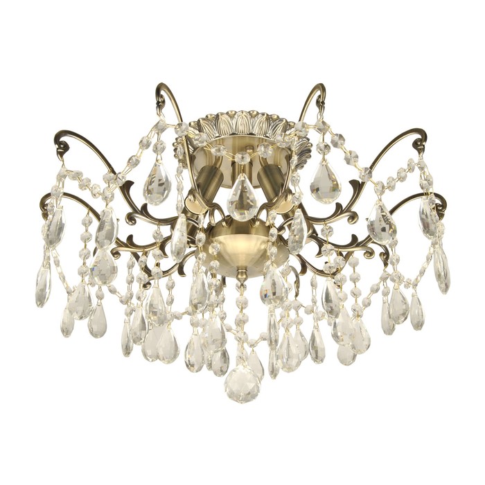 Люстра "Каскад" 3 лампы E14 60Вт  белый с золотом