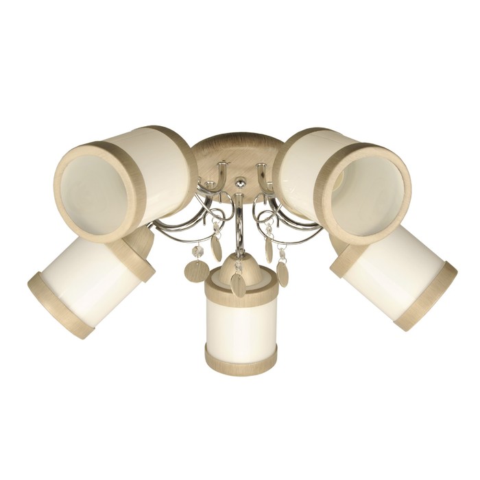 Люстра "Каскад" 5 ламп E27 60Вт светло-коричневый