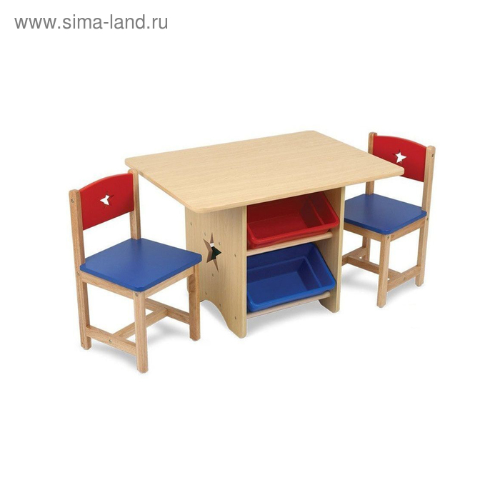 фото Набор детской мебели star: стол, 2 стула, 4 ящика kidkraft