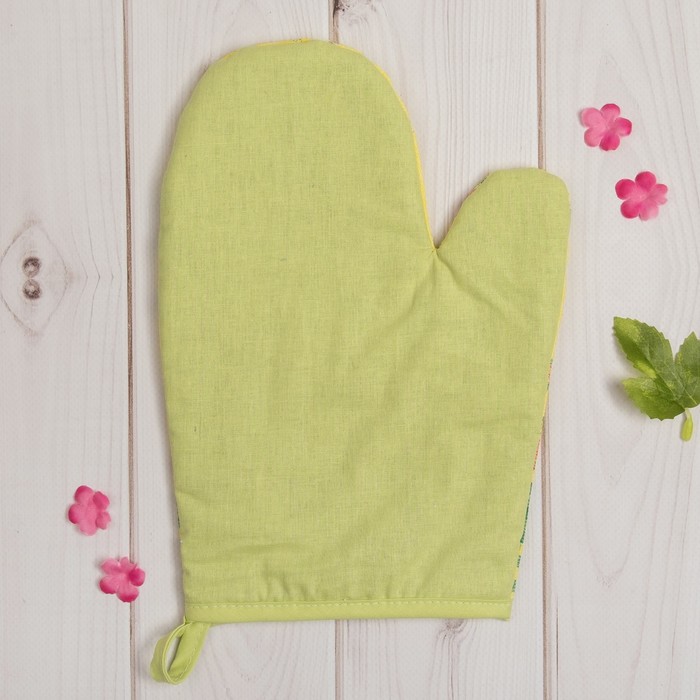 Набор "Доляна" Лучшая бабушка: варежка 18х26 см, прихватка 17х17 см, рогожка 162 г/м2