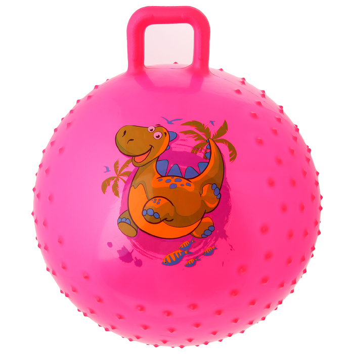 Мяч прыгун с ручкой массажный "Дракончик" d=65 см, 600 гр, цвета микс