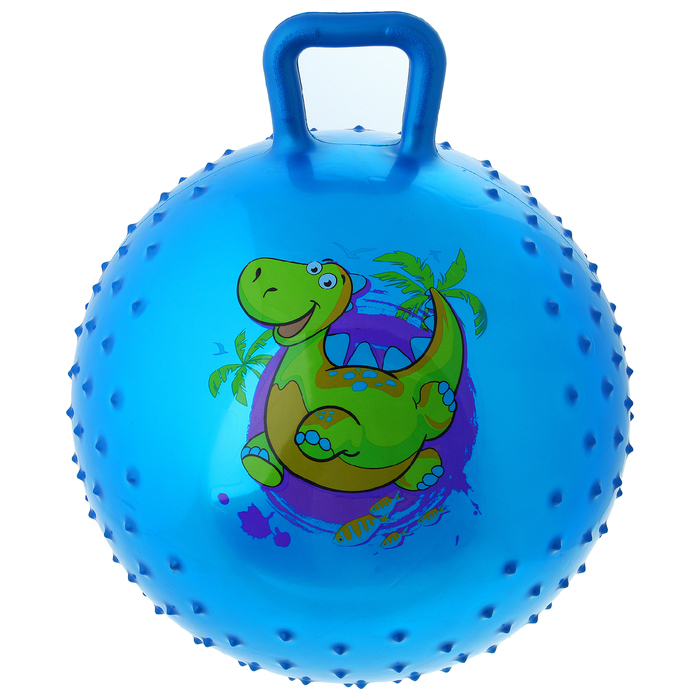 Мяч прыгун с ручкой массажный "Дракончик" d=65 см, 600 гр, цвета микс