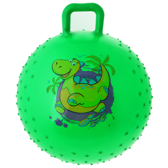 Мяч прыгун с ручкой массажный "Дракончик" d=65 см, 600 гр, цвета микс