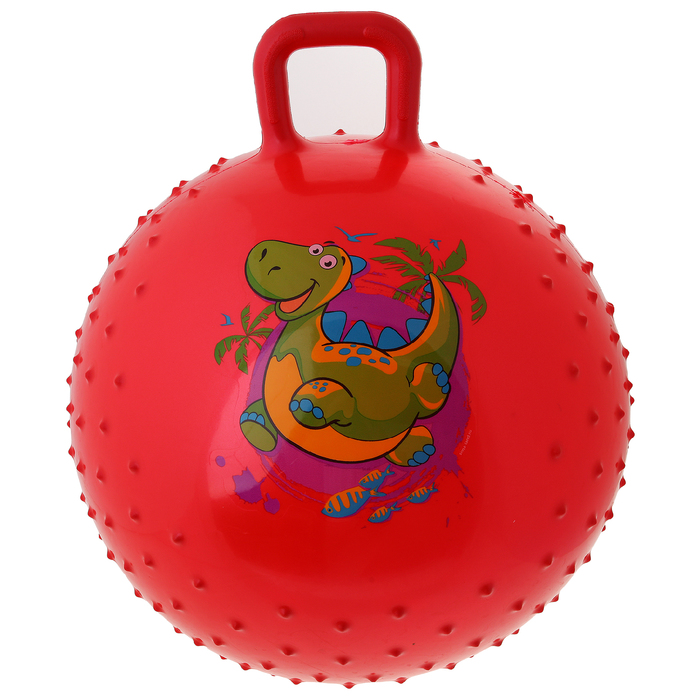 Мяч прыгун с ручкой массажный "Дракончик" d=65 см, 600 гр, цвета микс