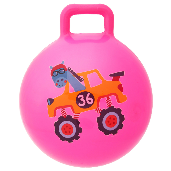 Мяч прыгун с ручкой "Лошадка" d=55 см, 420 гр, цвета микс