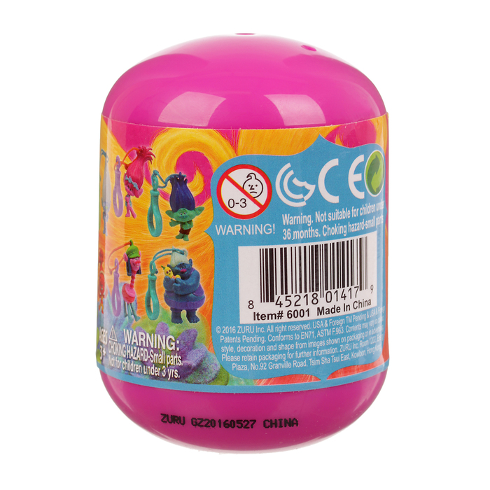 Фигурки "Тролли-брелок " в капсуле МИКС 6001C