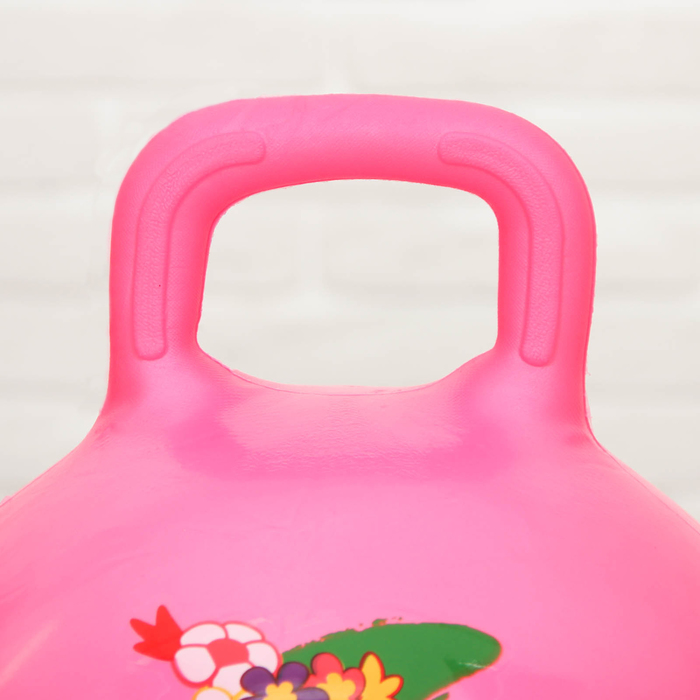 Мяч прыгун СМЕШАРИКИ "Нюша" с ручкой d=45 см, 350 гр, цвета розовый