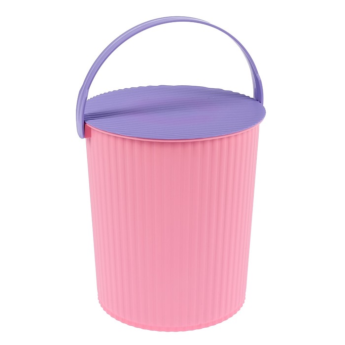 Ведро-стул "Solano" 10 л, цвет розовый аметист