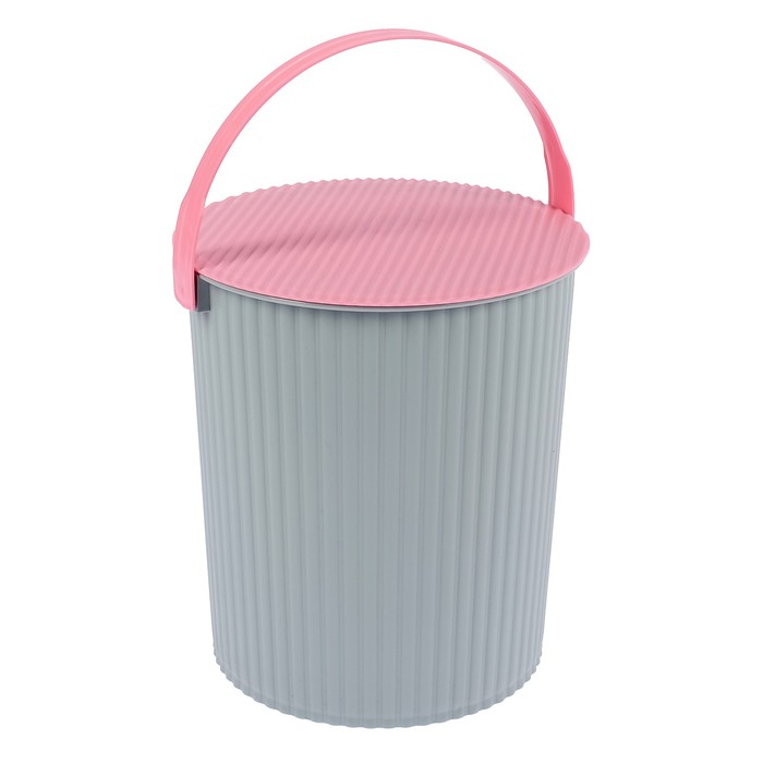 Ведро-стул "Solano" 7 л, цвет дымчатая роза