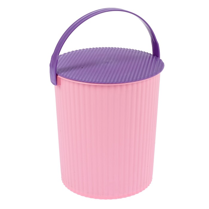 Ведро-стул "Solano" 7 л, цвет розовый аметист