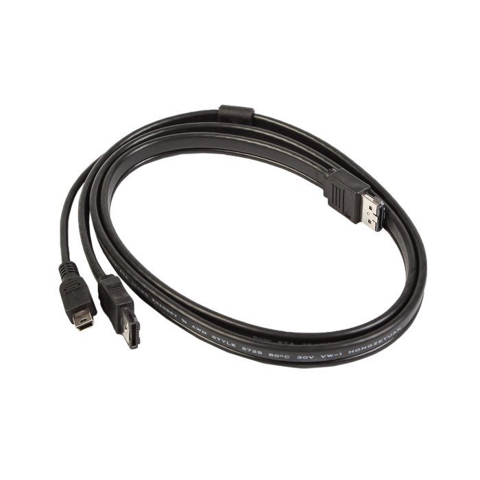 Кабель питания и интерфейсный Y-кабель eSATAp - eSATA/Mini USB, 1м, черный