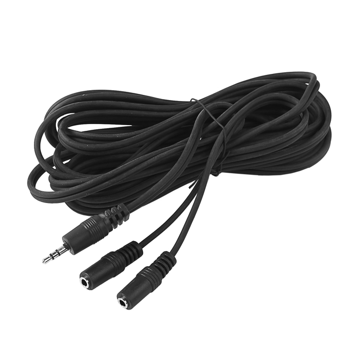 Кабель разветвитель аудио сигнала Cablexpert, джек 3.5 Male->2х джек 3.5 Female, 5м, черный