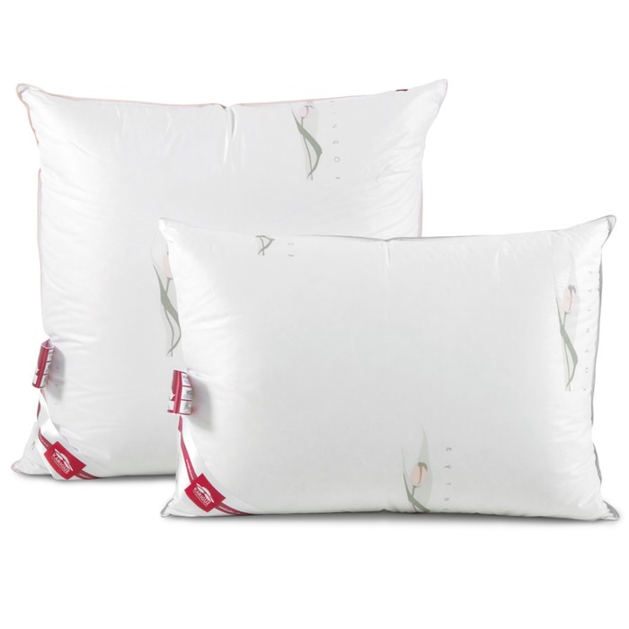 Подушка "Тюльпаны", размер 50х68 см, цвет белый ТЛ11-3