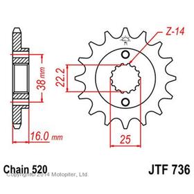 

Звезда ведущая JT sprockets JTF736-15