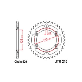 

Звезда ведомая JT sprockets JTR210-51