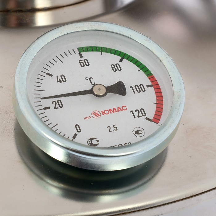 Дистиллятор "Абрамова" 25 л, широкая горловина 8 см, разборный сухопарник, термометр