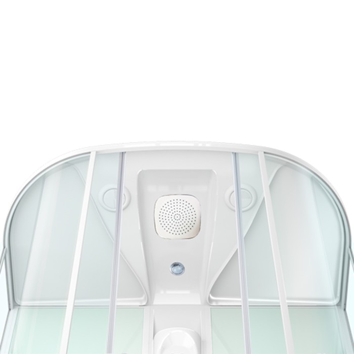 Душевая кабина DOMANI-SPA Neat high чёрная стеклянная задняя панель, тонированное стекло, 150 х 81 х 219 см