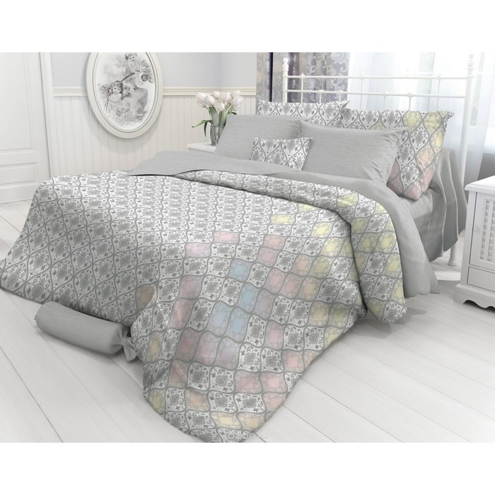 КПБ Damask дуэт, 220х240 см, 148х215 см-2 шт., 50х70 см, 70х70 см по 2 шт., перкаль 110 г/м2
