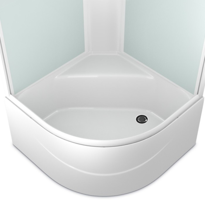 Душевая кабина DOMANI-SPA Delight 99 high, белая стеклянная задняя панель, без электрики