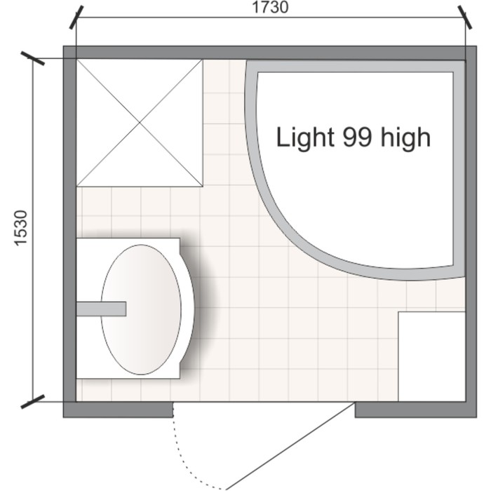 Душевая кабина DOMANI-SPA Delight 99 high, белая стеклянная задняя панель, без электрики