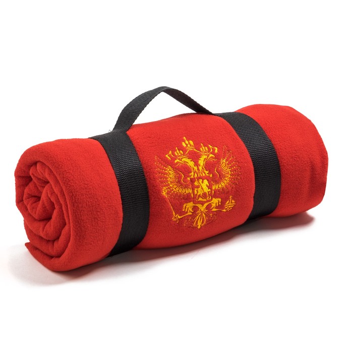 Плед "Collorista" Двуглавый орел 130х150 см, 100% п/э, флис 190 гр/м2