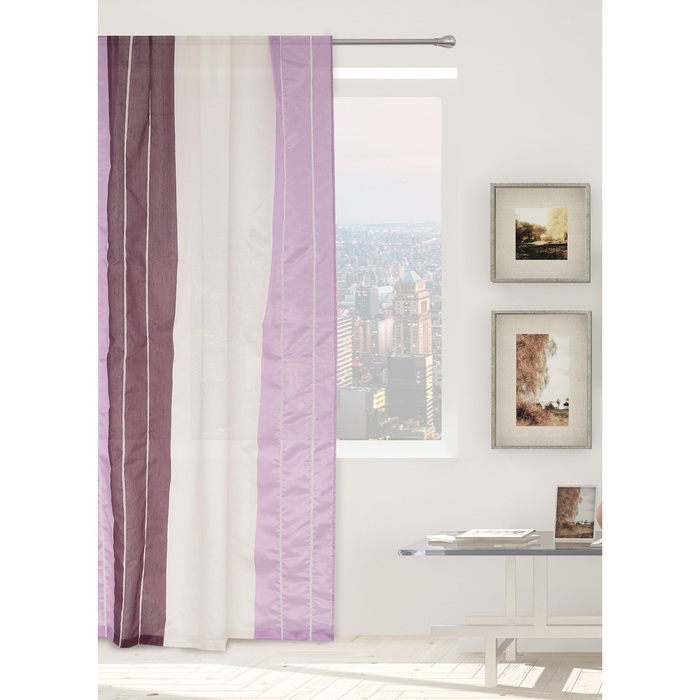Тюль "Этель" Гамма фиолетовый 210х280 см (вертикальная полоса) 50 г/м², вуаль, 100% п/э