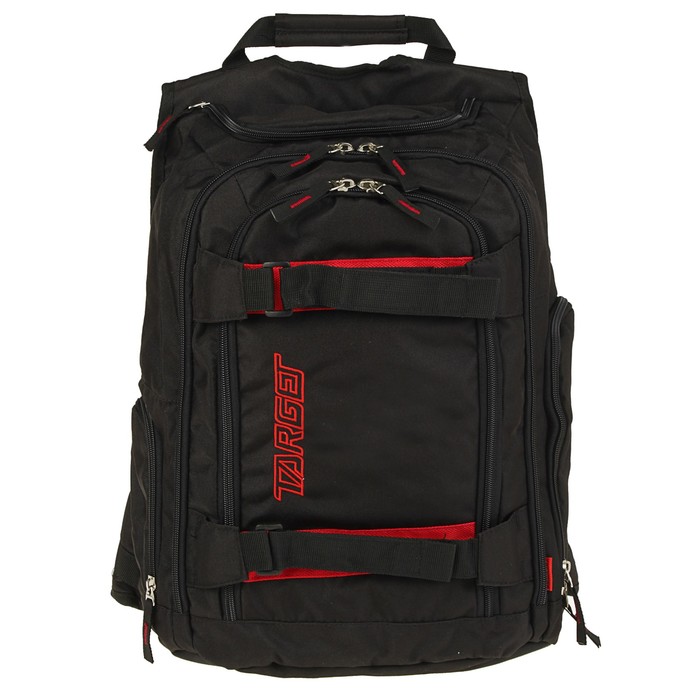 Рюкзак молодежный эргономичная спинка Target 45*35*20 для мальчика Carbon, чёрный/красный 18033